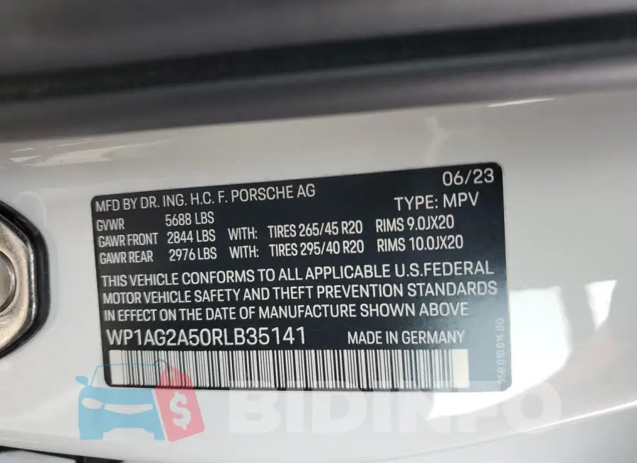 WP1AG2A50RLB35141 Photo# 12