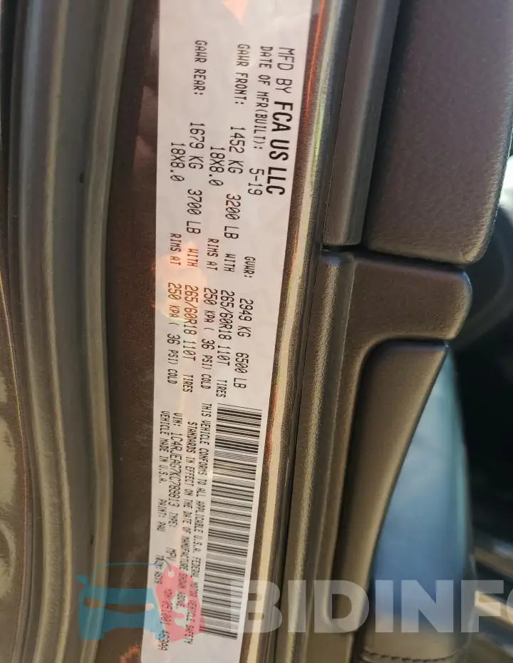 1C4RJEAG7KC789813 Photo# 12