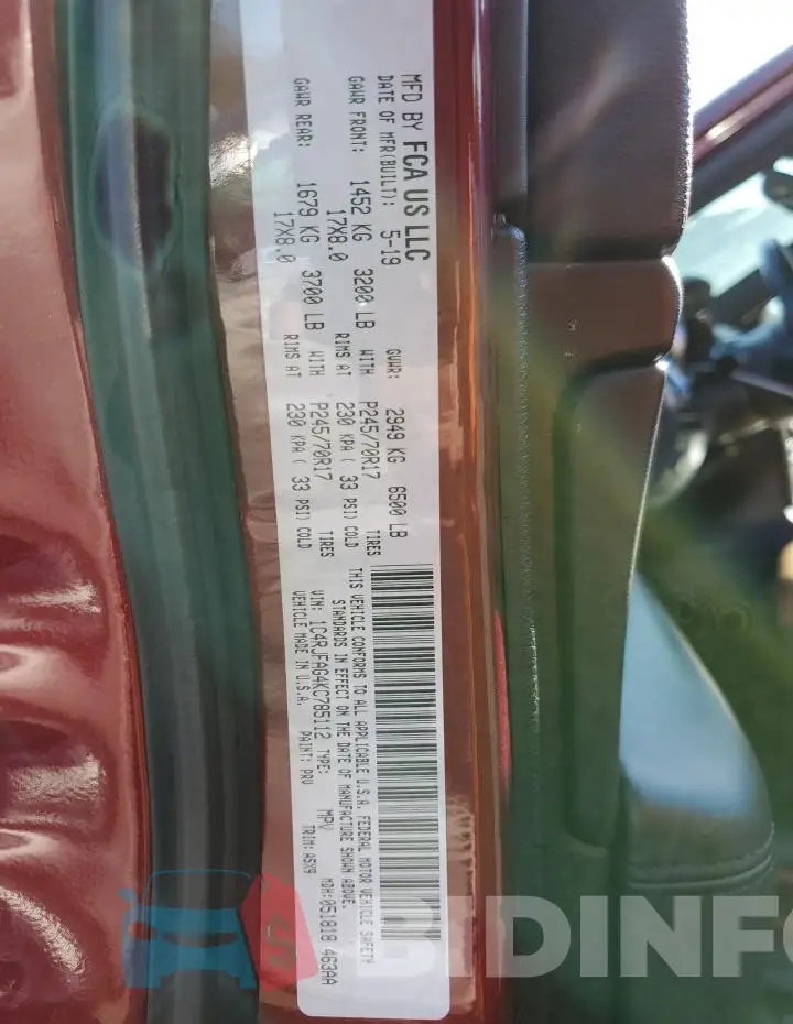 1C4RJFAG4KC785112 Photo# 13