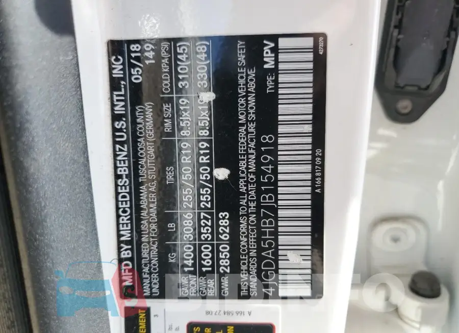 4JGDA5HB7JB154918 Photo# 13