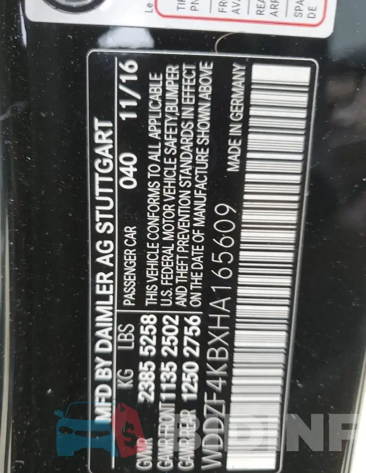 WDDZF4KBXHA165609 Photo# 12