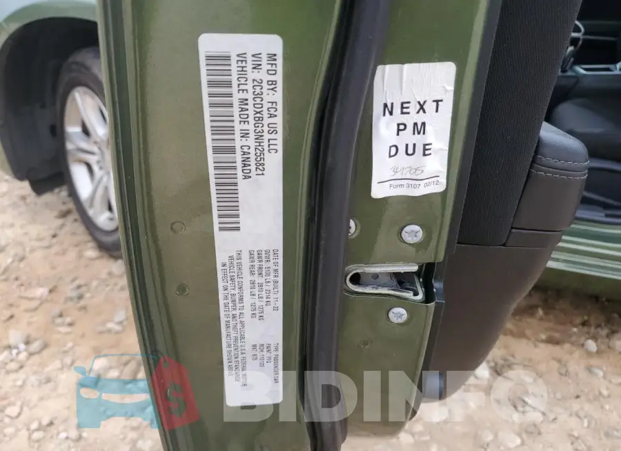 2C3CDXBG3NH255821 Photo# 12