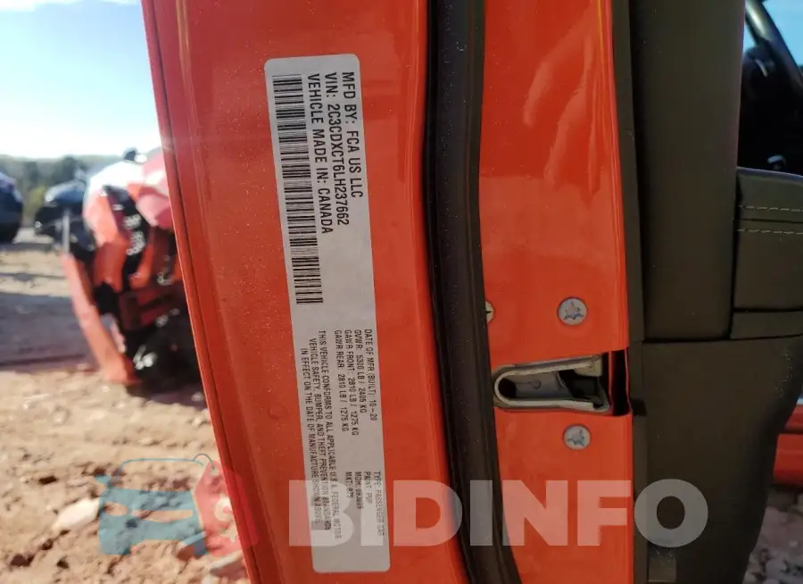 2C3CDXCT6LH237662 Photo# 12