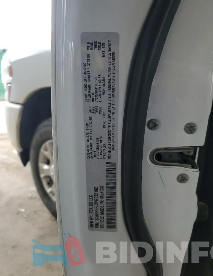3C6UR5FL2PG632162 Photo# 12