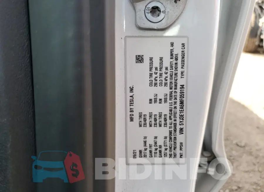 5YJ3E1EA6MF059194 Photo# 13