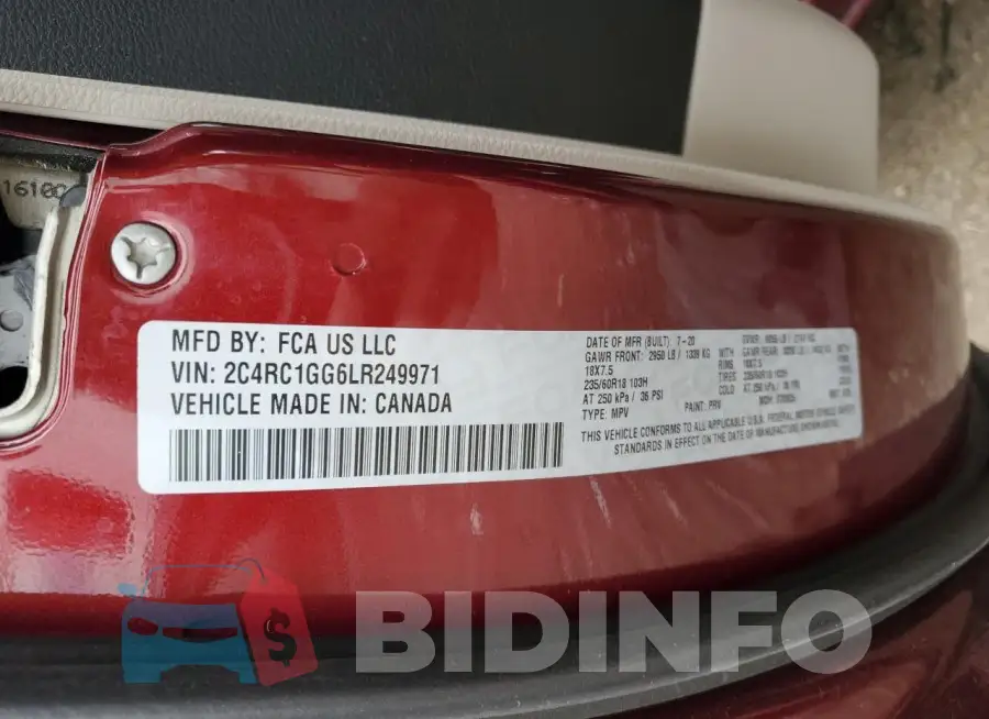 2C4RC1GG6LR249971 Photo# 13