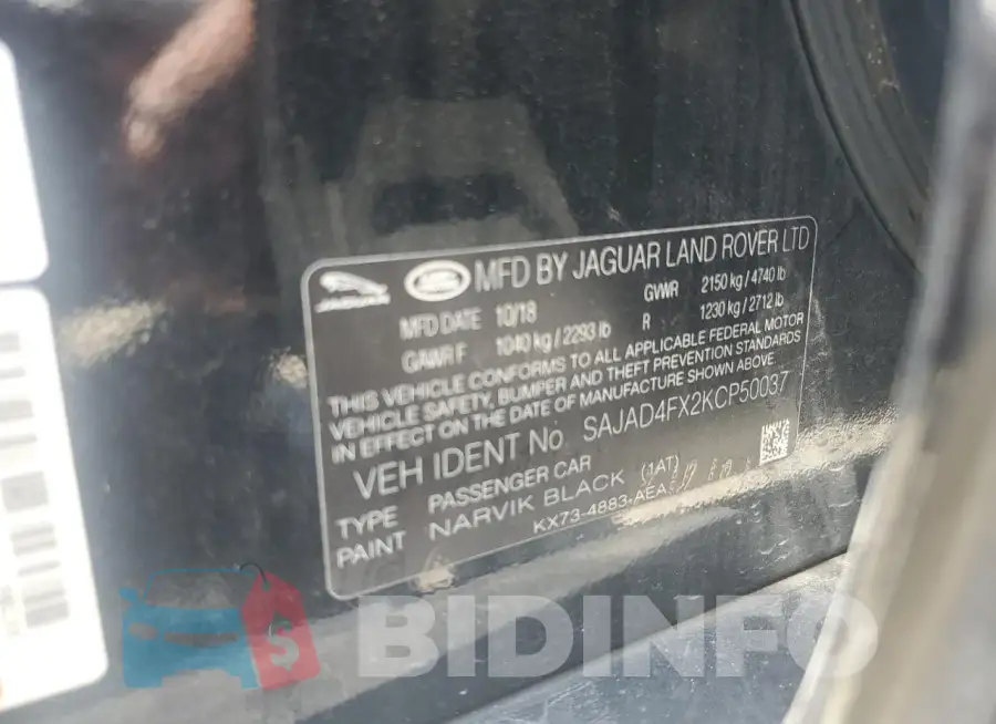 SAJAD4FX2KCP50037 Photo# 13