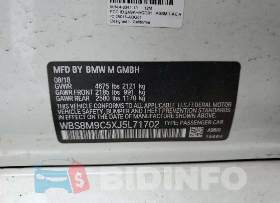 WBS8M9C5XJ5L71702 Photo# 12
