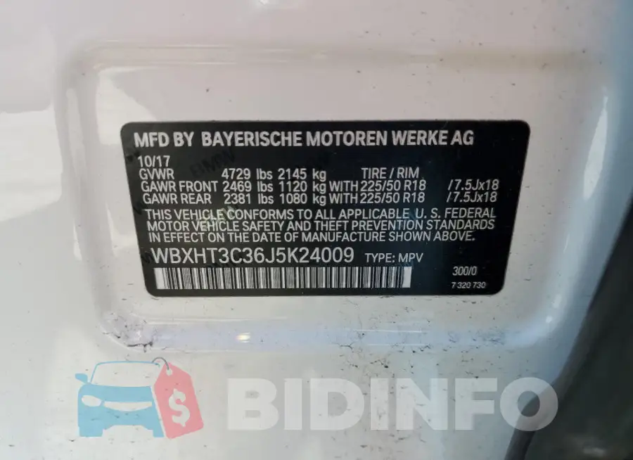 WBXHT3C36J5K24009 Photo# 13