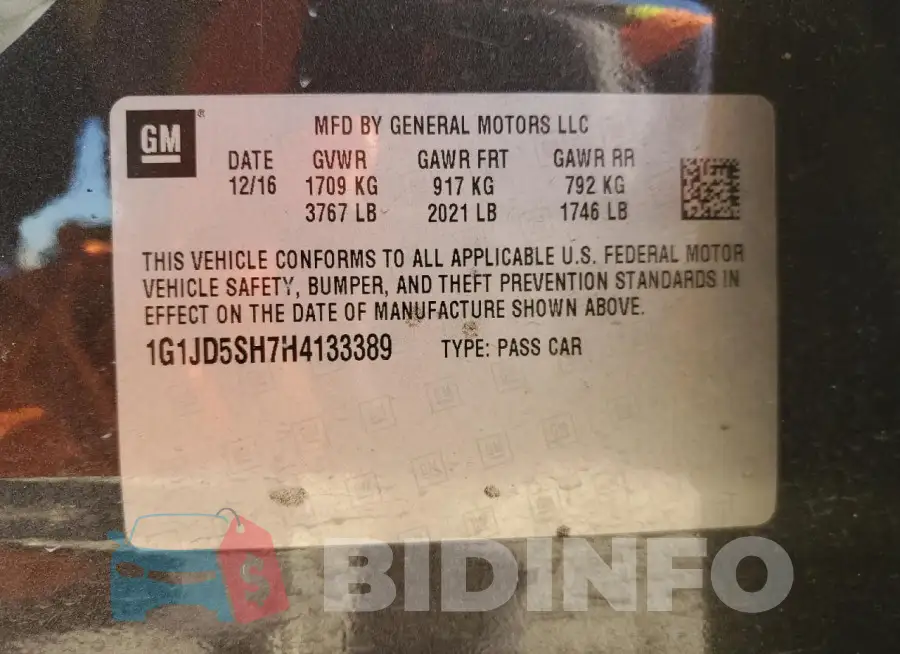 1G1JD5SH7H4133389 Photo# 13