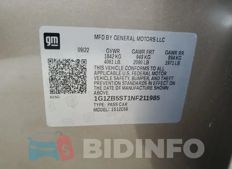 1G1ZB5ST1NF211985 Photo# 12