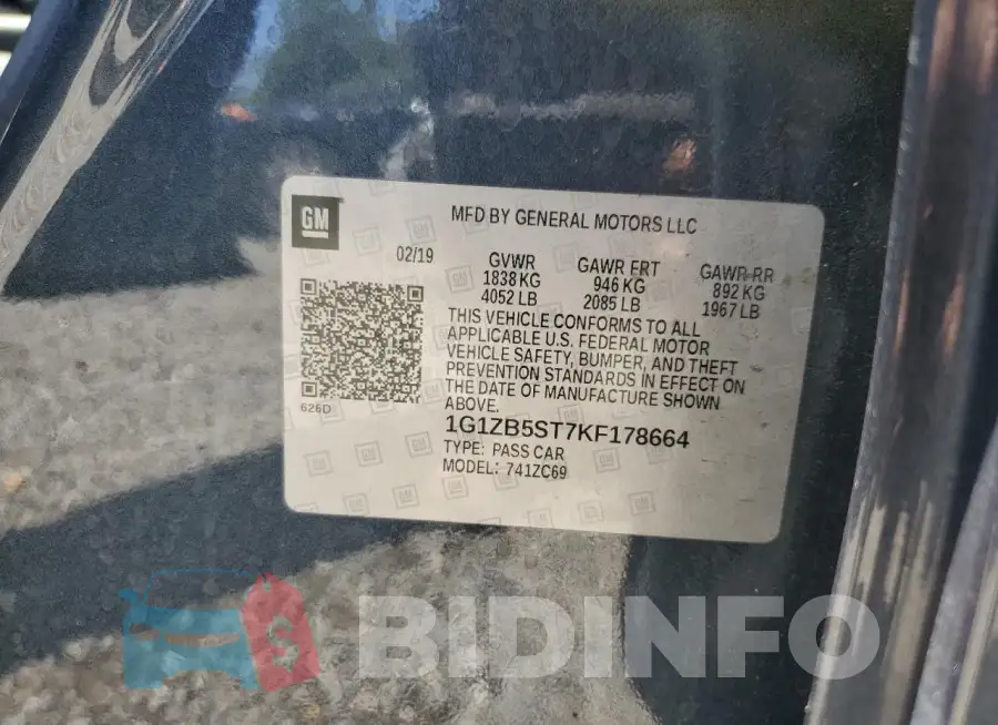 1G1ZB5ST7KF178664 Photo# 12
