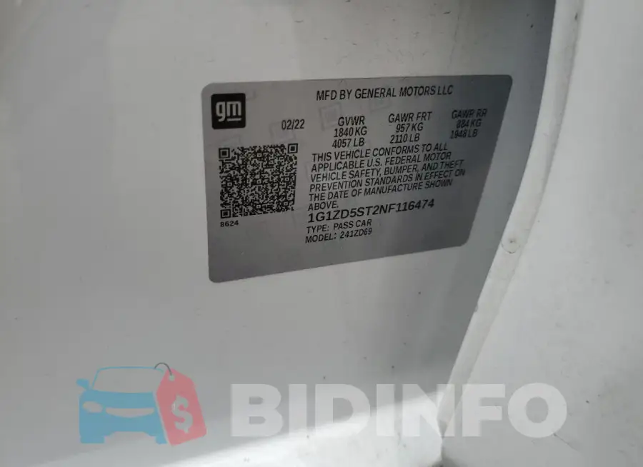 1G1ZD5ST2NF116474 Photo# 13