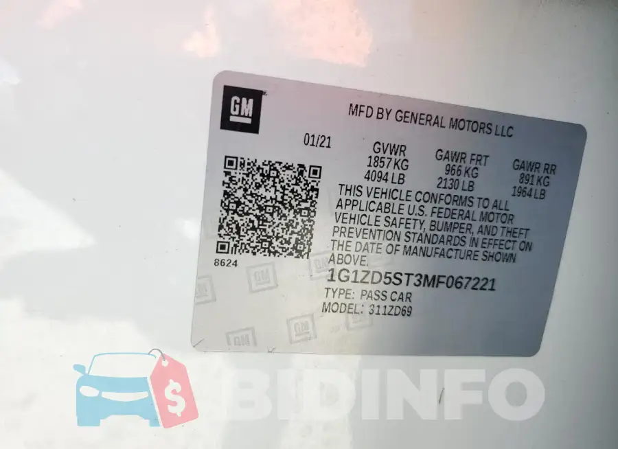1G1ZD5ST3MF067221 Photo# 12