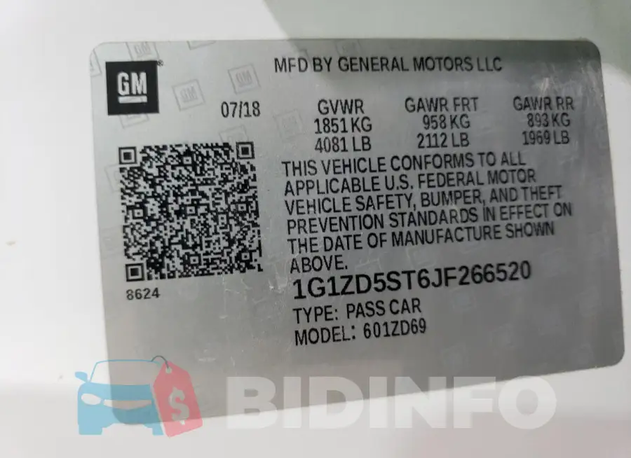 1G1ZD5ST6JF266520 Photo# 12