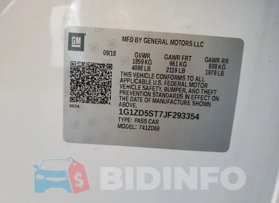 1G1ZD5ST7JF293354 Photo# 13