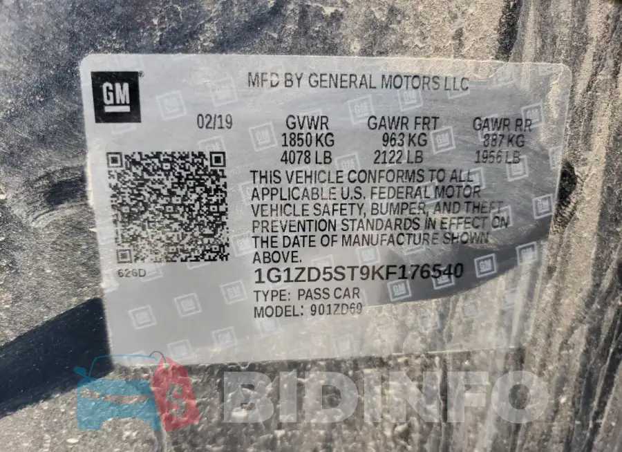 1G1ZD5ST9KF176540 Photo# 12