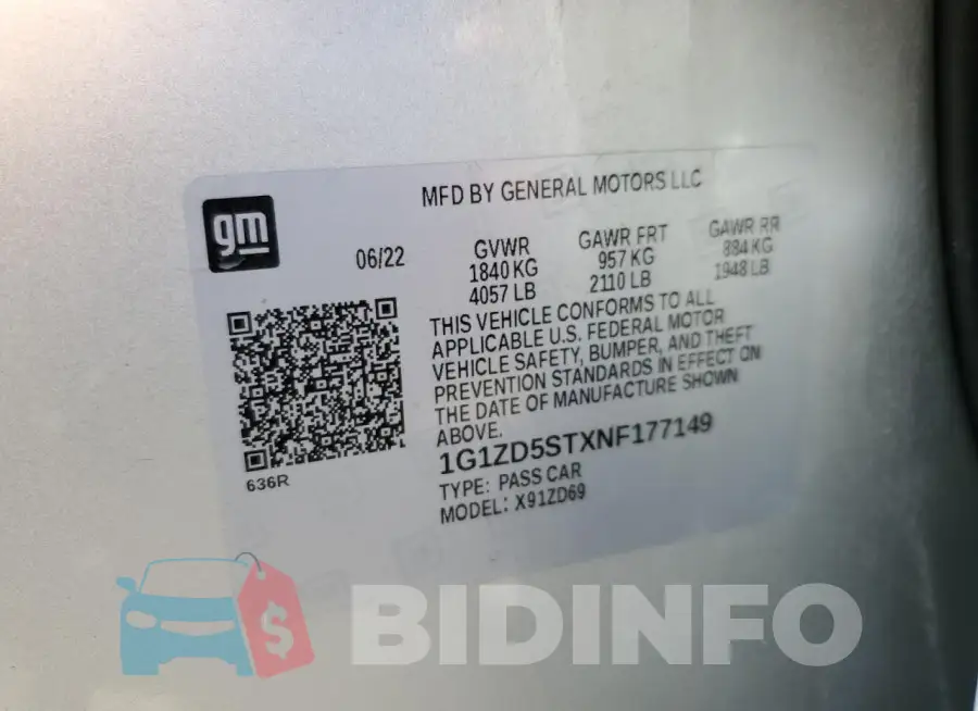 1G1ZD5STXNF177149 Photo# 13