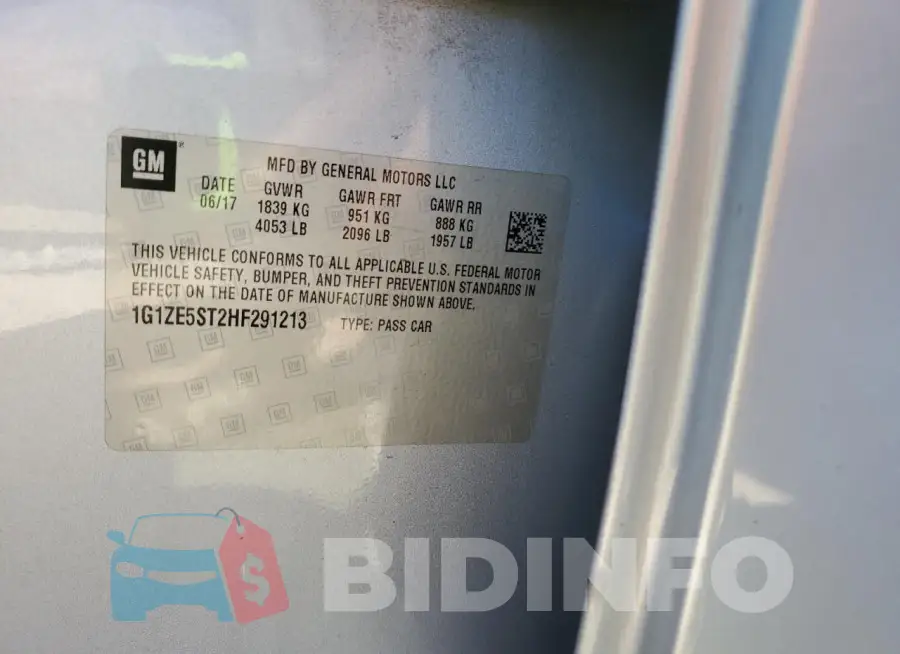 1G1ZE5ST2HF291213 Photo# 12