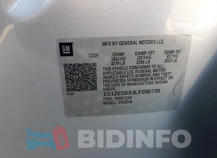 1G1ZE5SX3LF050739 Photo# 12