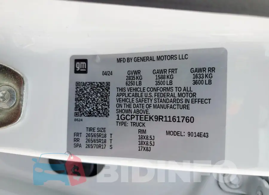 1GCPTEEK9R1161760 Photo# 12