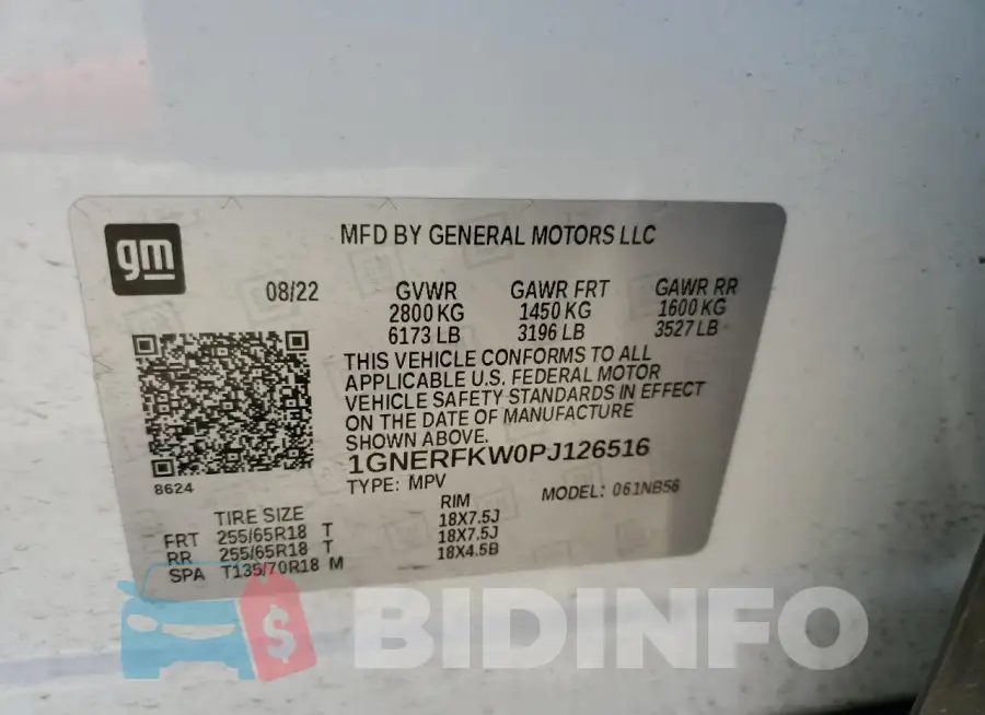 1GNERFKW0PJ126516 Photo# 14