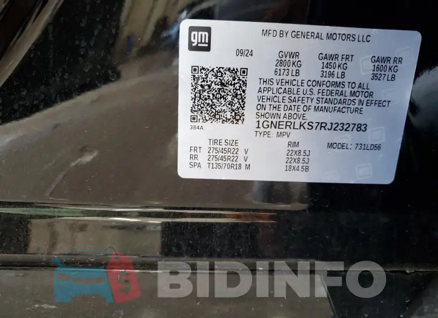 1GNERLKS7RJ232783 Photo# 13