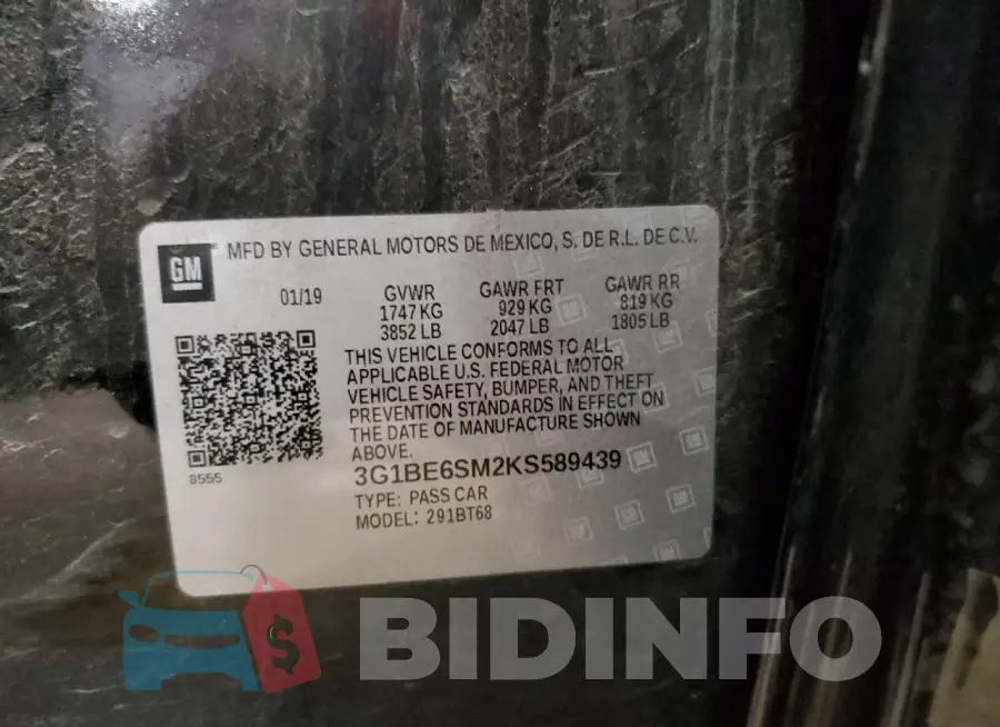 3G1BE6SM2KS589439 Photo# 13