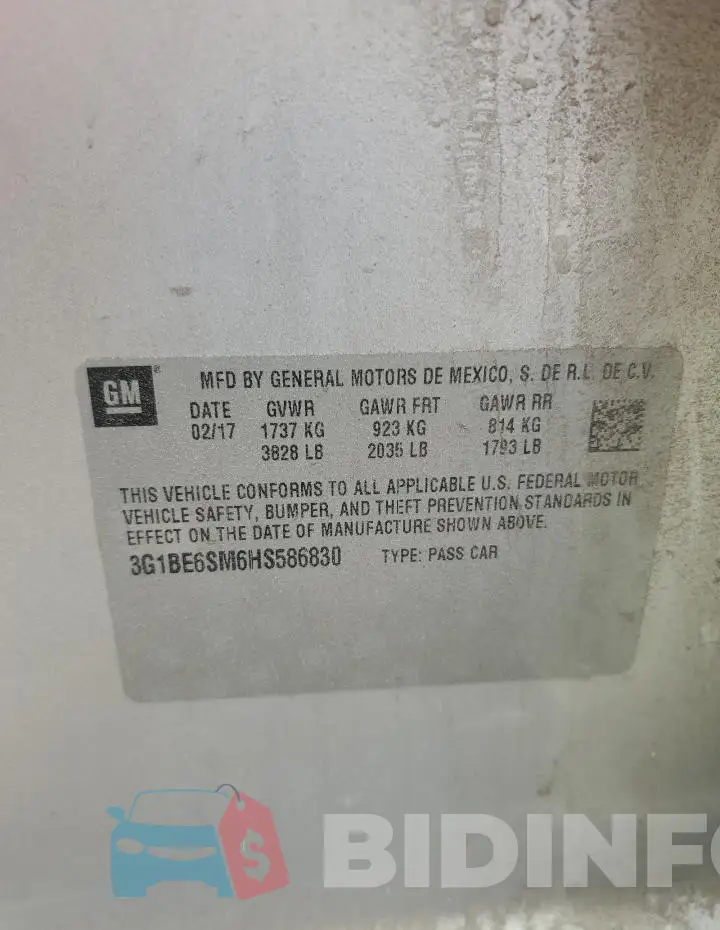 3G1BE6SM6HS586830 Photo# 12