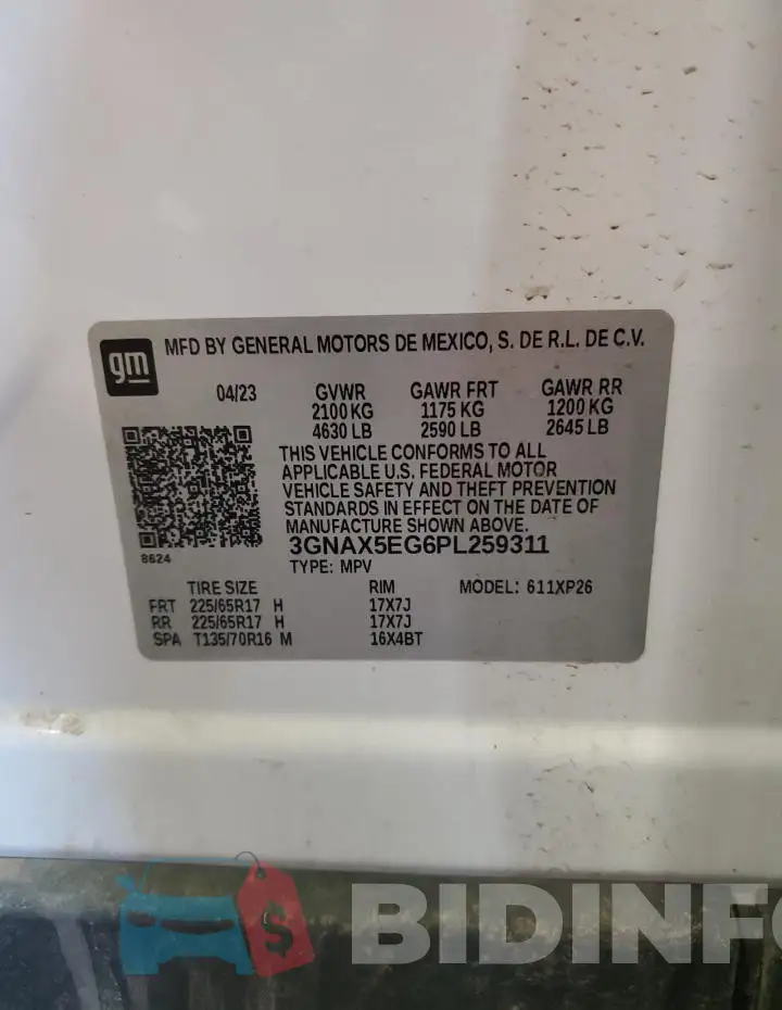 3GNAX5EG6PL259311 Photo# 13