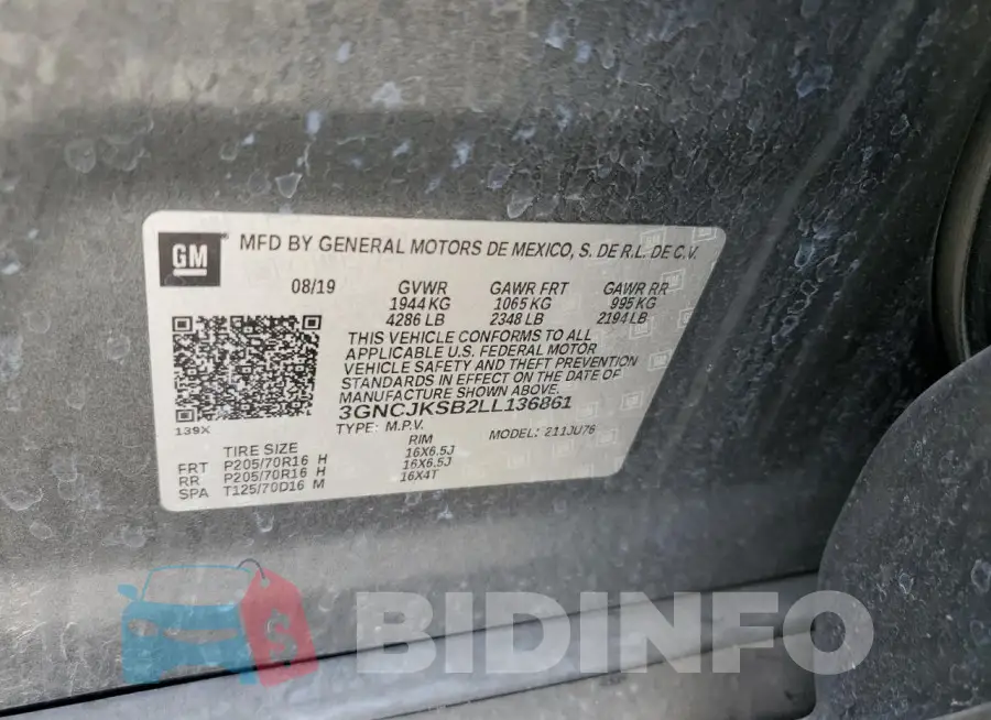 3GNCJKSB2LL136861 Photo# 14