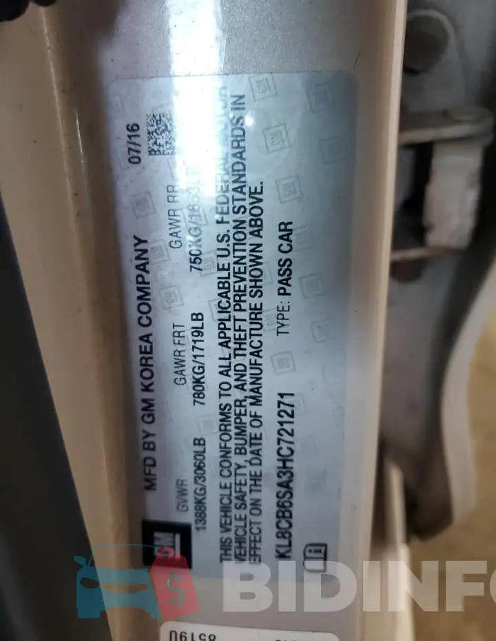 KL8CB6SA3HC721271 Photo# 12