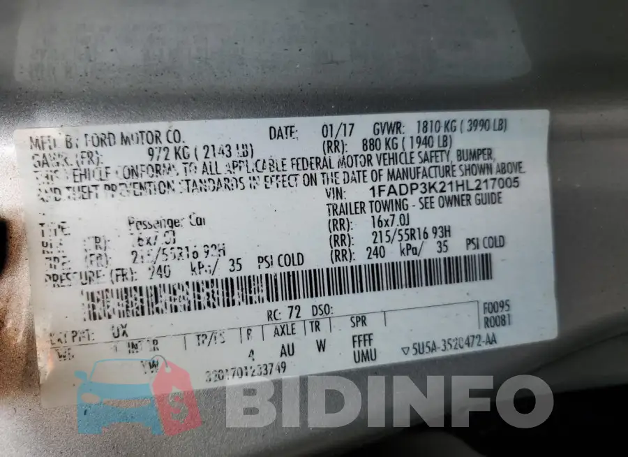 1FADP3K21HL217005 Photo# 12