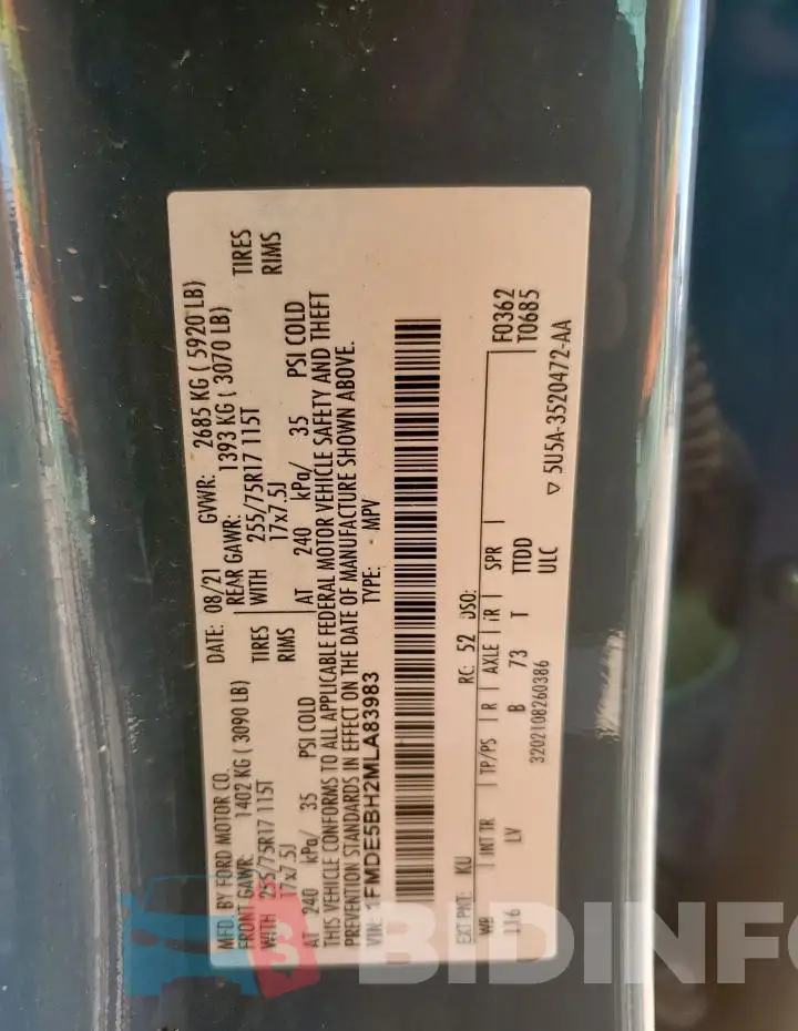 1FMDE5BH2MLA83983 Photo# 13