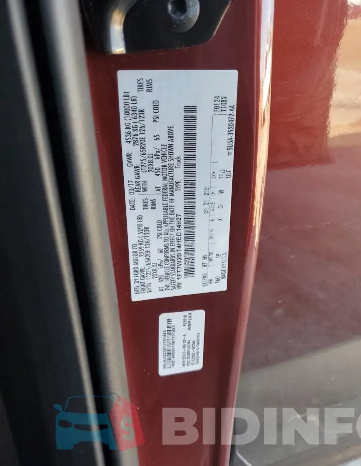 1FT7W2BT4HED14927 Photo# 12