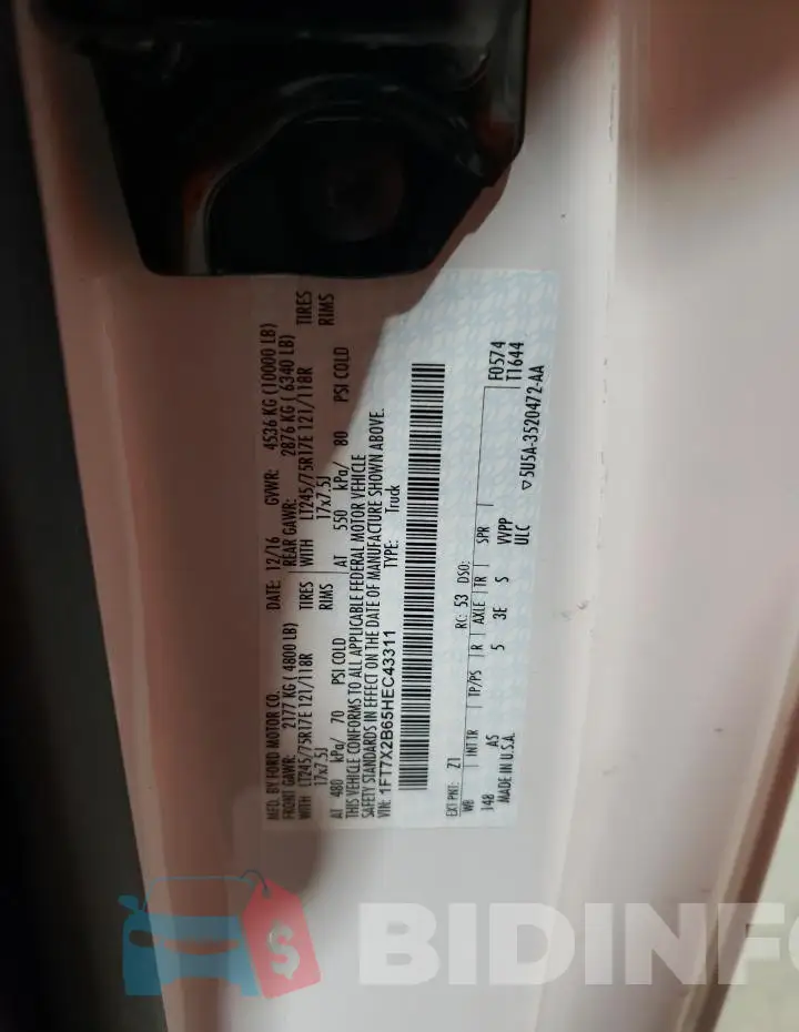 1FT7X2B65HEC43311 Photo# 12