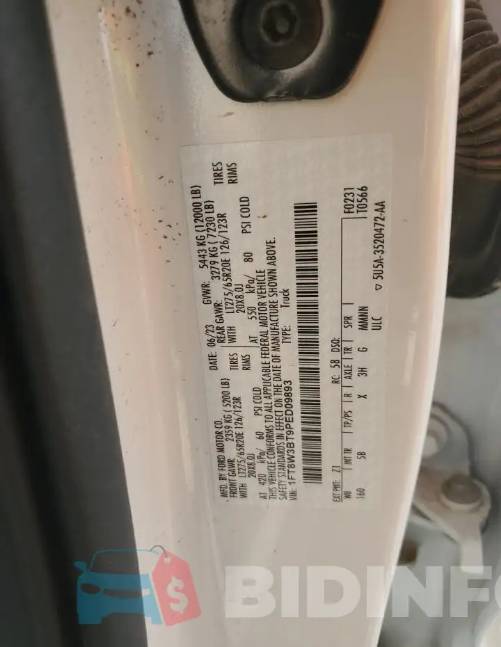1FT8W3BT9PED09893 Photo# 12