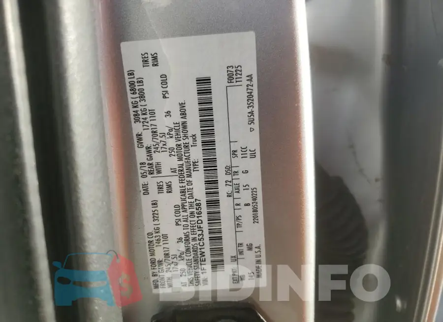 1FTEW1C53JFD16587 Photo# 13