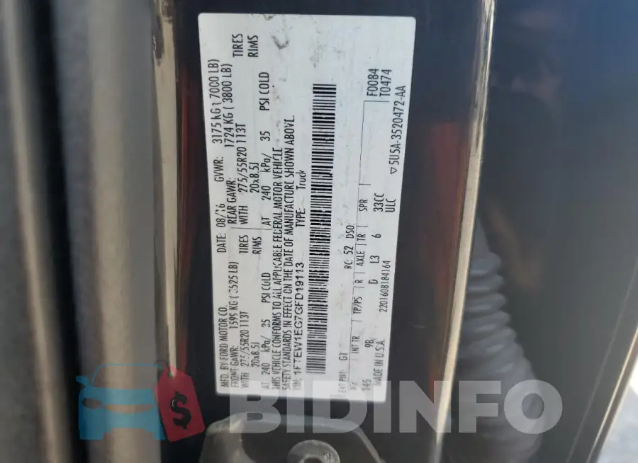 1FTEW1EG7GFD19113 Photo# 12