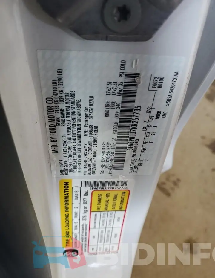 3FA6P0LU7KR257735 Photo# 13