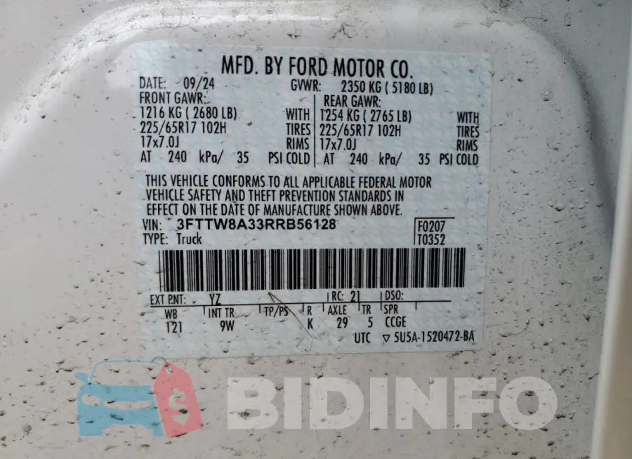 3FTTW8A33RRB56128 Photo# 13