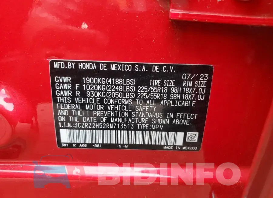 3CZRZ2H52RM713513 Photo# 13