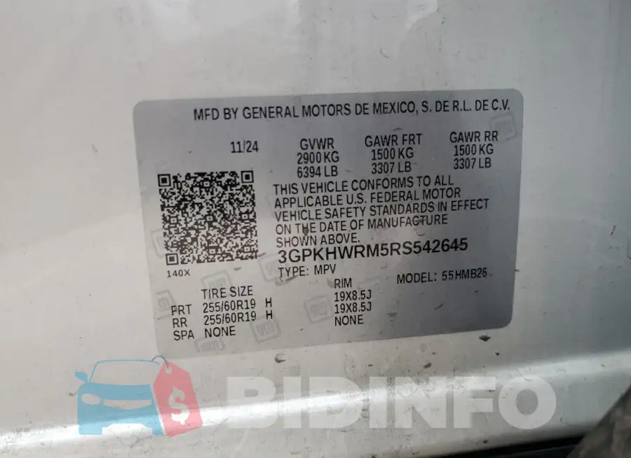 3GPKHWRM5RS542645 Photo# 14