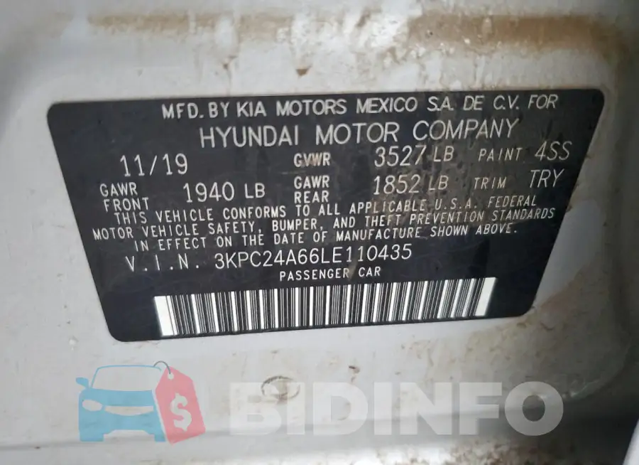 3KPC24A66LE110435 Photo# 13