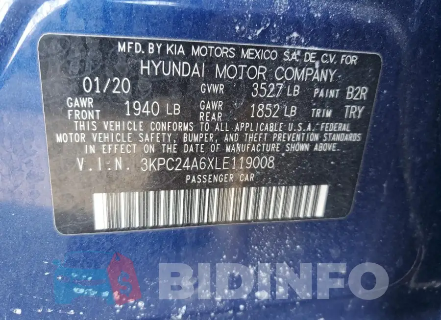 3KPC24A6XLE119008 Photo# 12