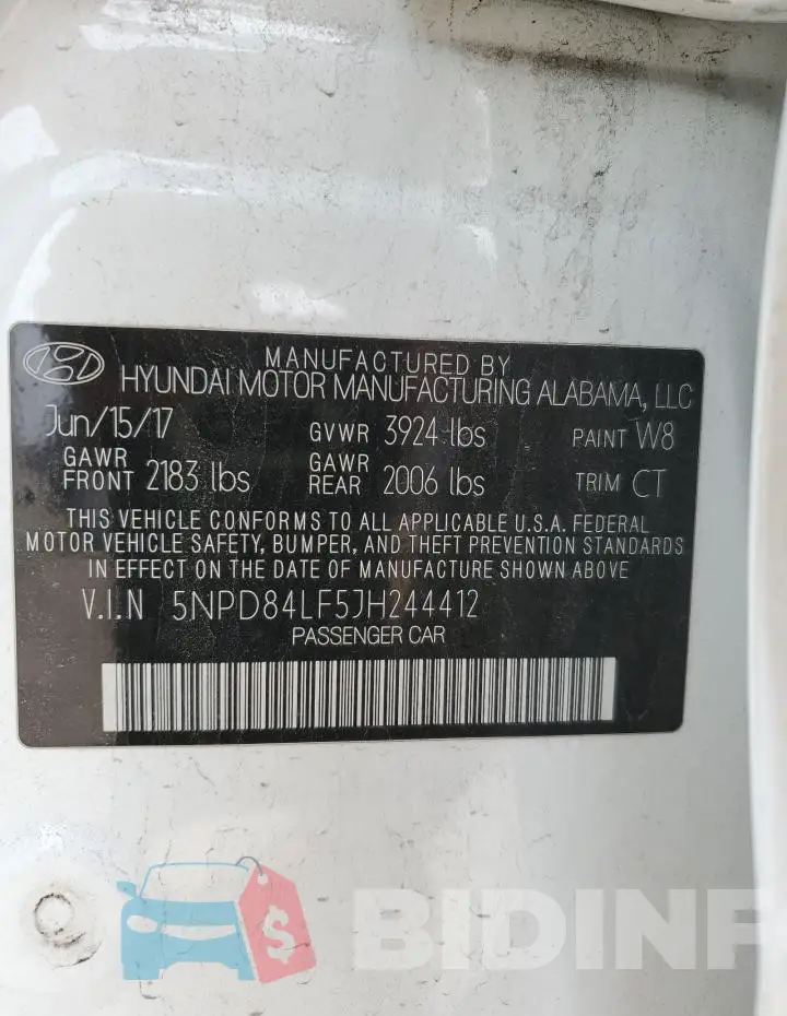 5NPD84LF5JH244412 Photo# 12