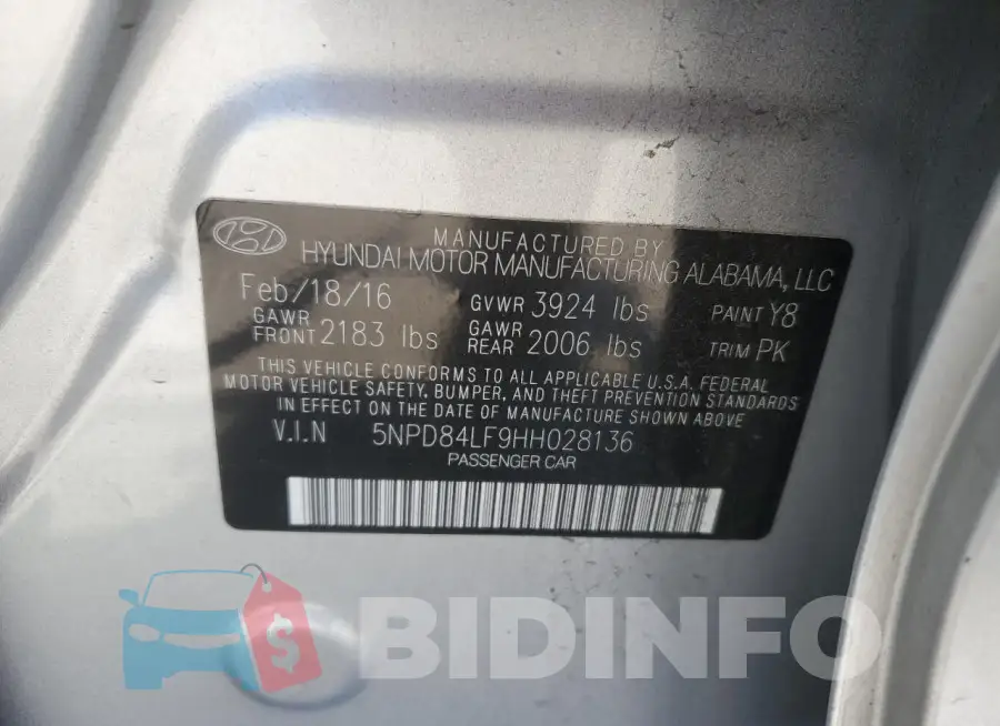 5NPD84LF9HH028136 Photo# 12