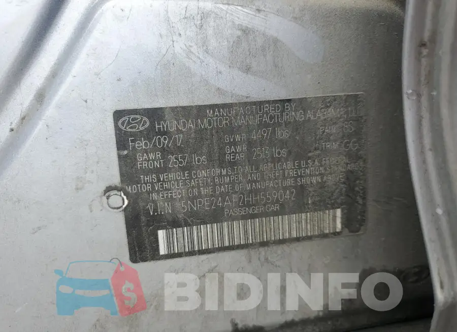 5NPE24AF2HH559042 Photo# 12
