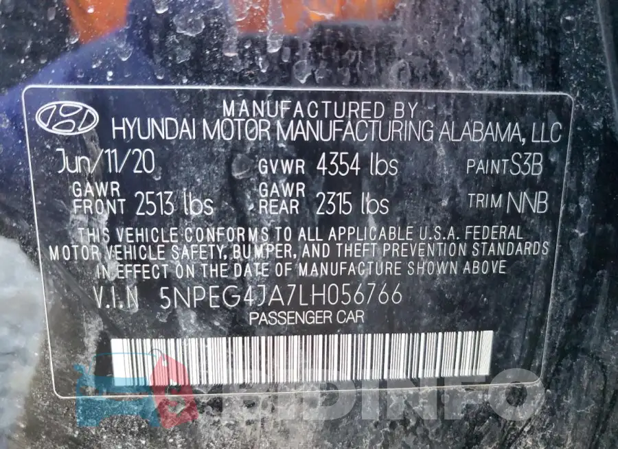 5NPEG4JA7LH056766 Photo# 13