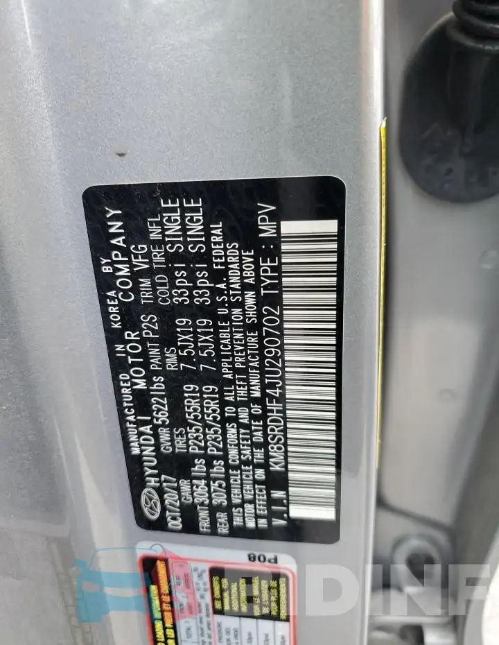 KM8SRDHF4JU290702 Photo# 12